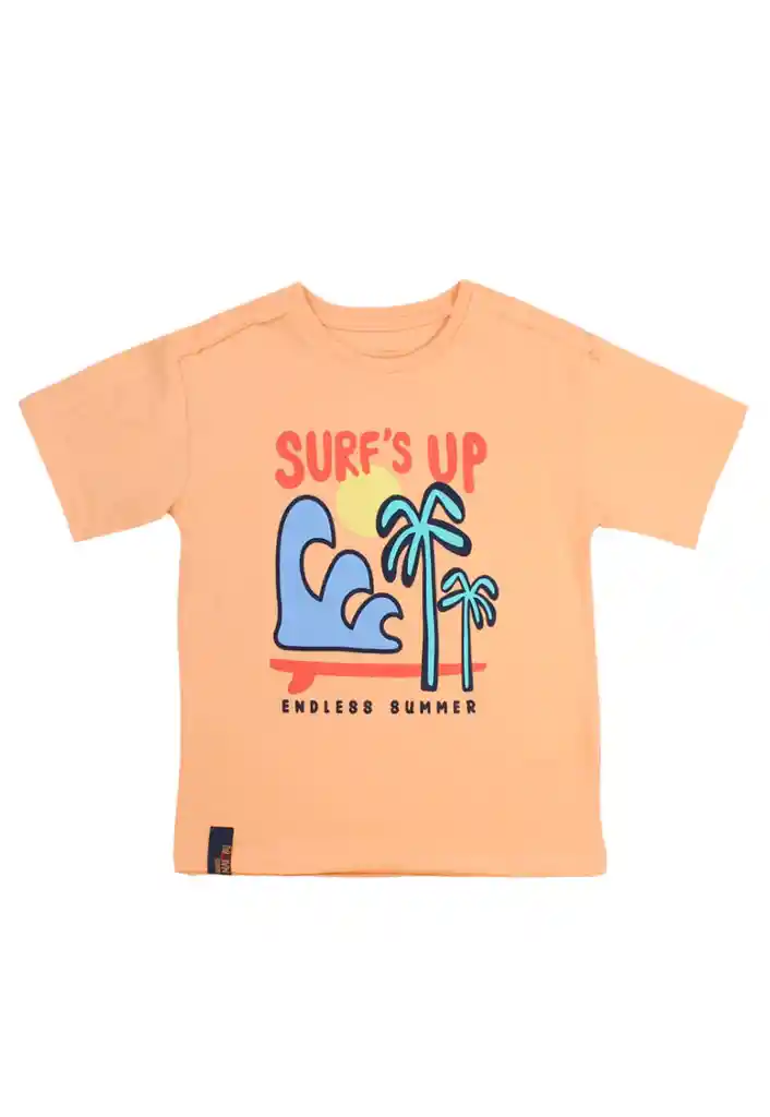 Polera Kids Niño Deshilada Malibu 238 Salmon 2 Años