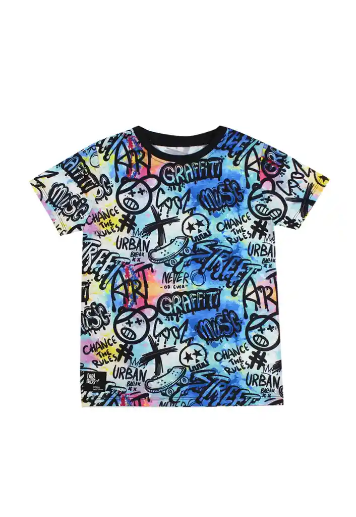 Polera Kids Niño Estampado Energy 234 Multicolor 6 Años