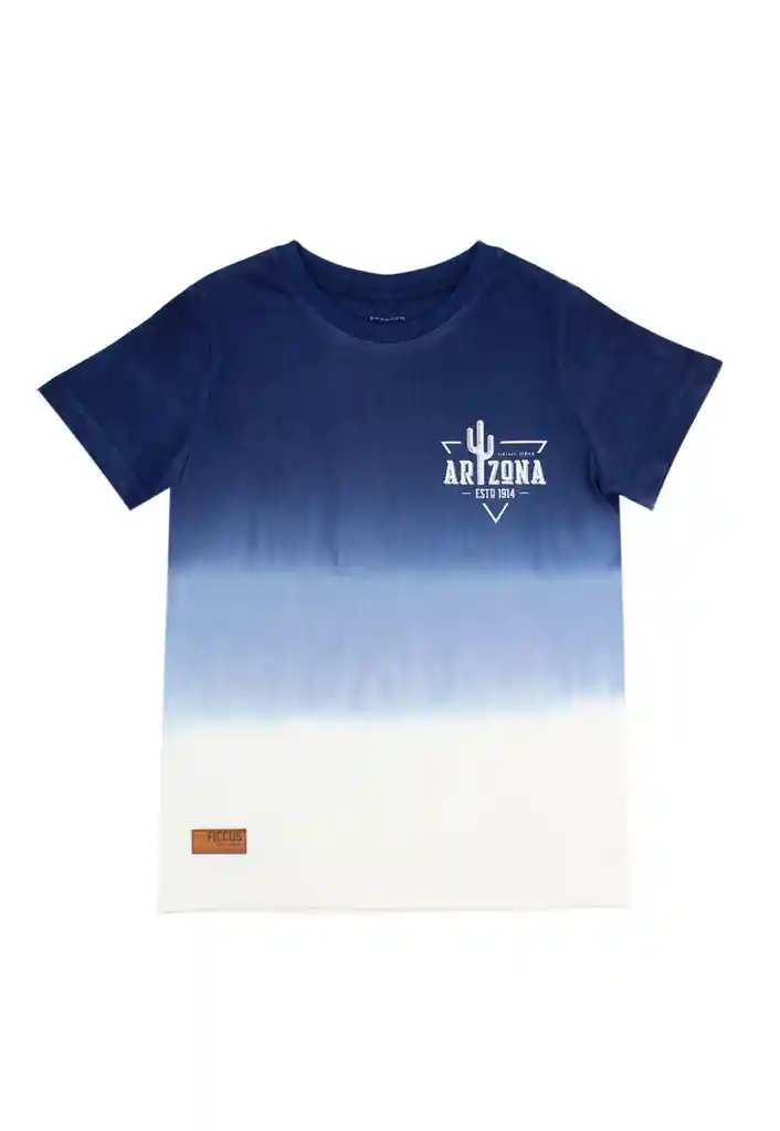 Polera Kids Niño Tie Dye Free 230 Azul 2 Años