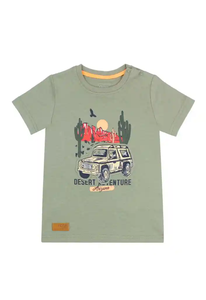 Polera Kids Niño Estampado Free 229 Verde 2 Años