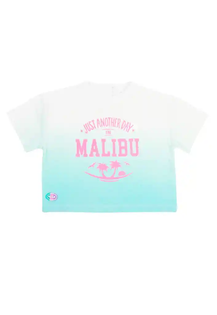 Polera Kids Niña Degradé Malibu 285 Turquesa 2 Años