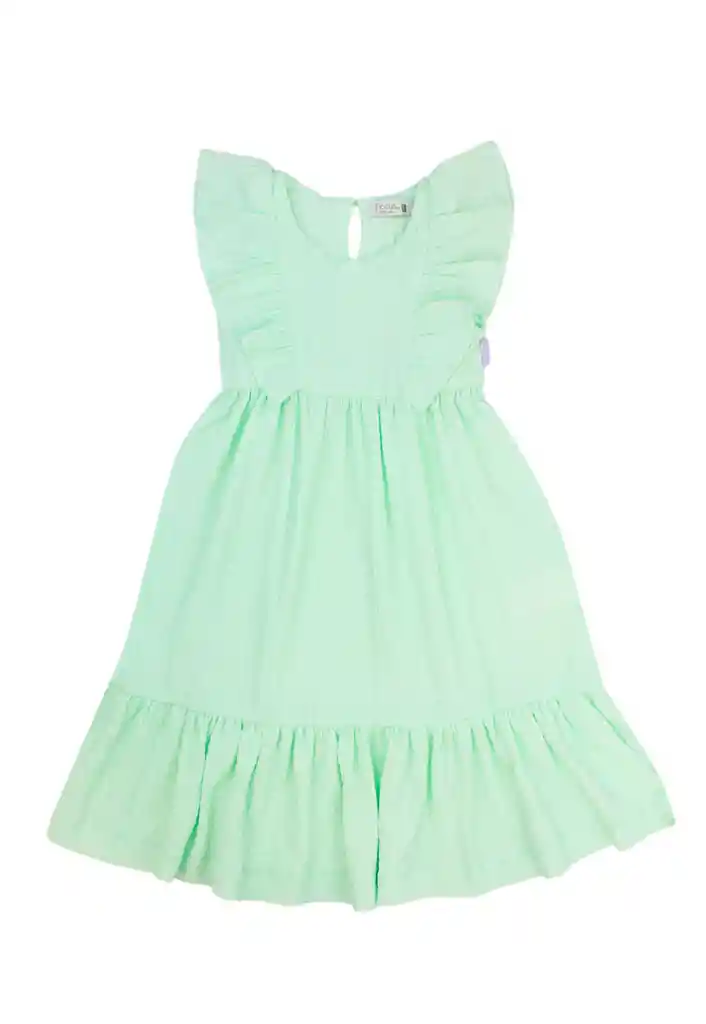 Vestido Kids Niña Textura Free 317 Menta 6 Años