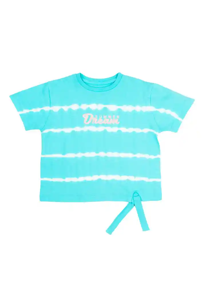 Polera Kids Niña Nudo Malibu 288 Turquesa 4 Años