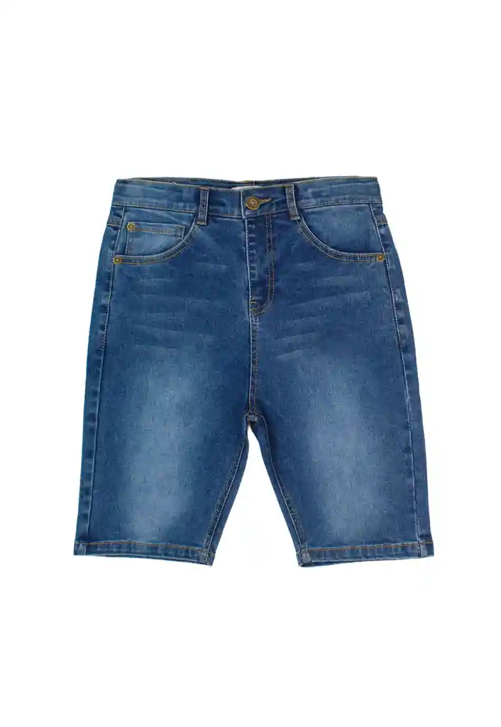 Bermuda Kids Niño Jeans Energy 256 Azul 6 Años