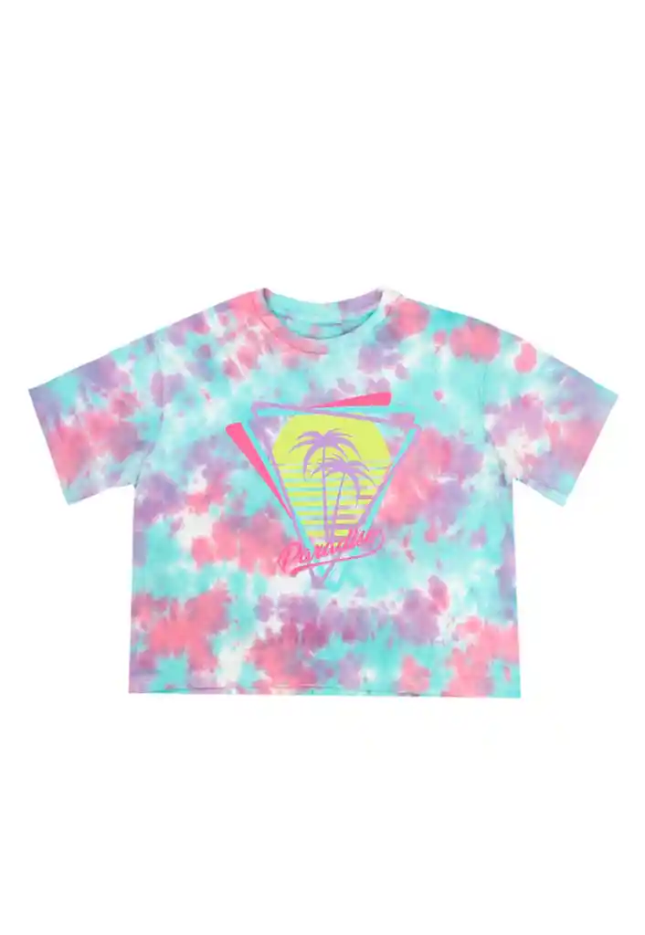 Polera Junior Niña Tie Dye Malibu 395 Lila 12 Años