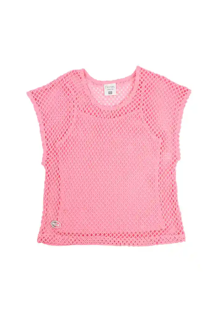 Polera Junior Niña Malla Malibu 391 Rosado Intenso 10 Años