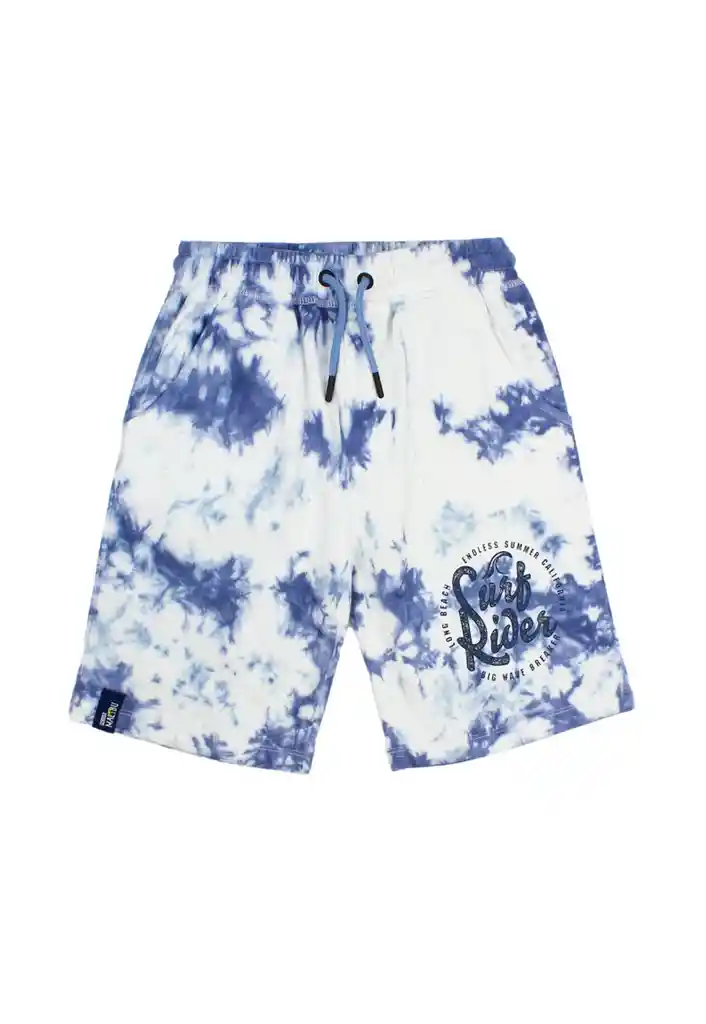 Bermuda Junior Niño Tie Dye Malibu 374 Azul 8 Años