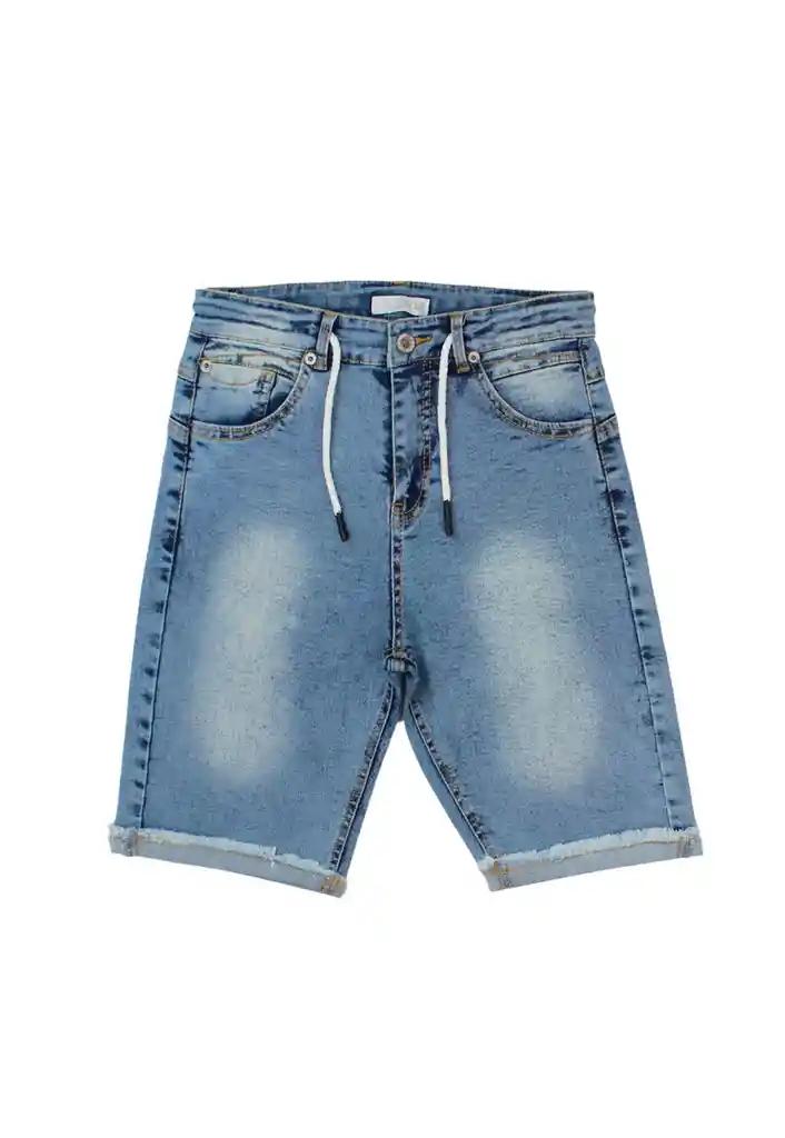 Bermuda Junior Niño Jeans Malibu 370 Celeste 12 Años