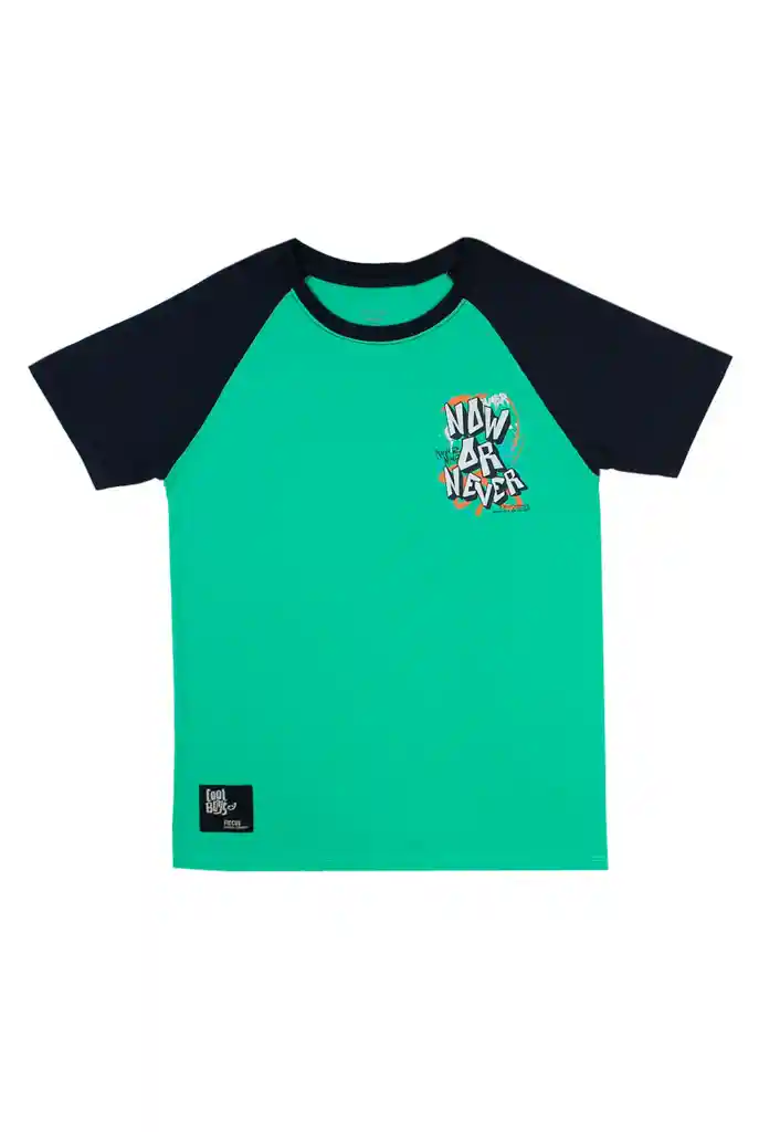 Polera Junior Niño M/ Raglan Energy 348 Verde 10 Años