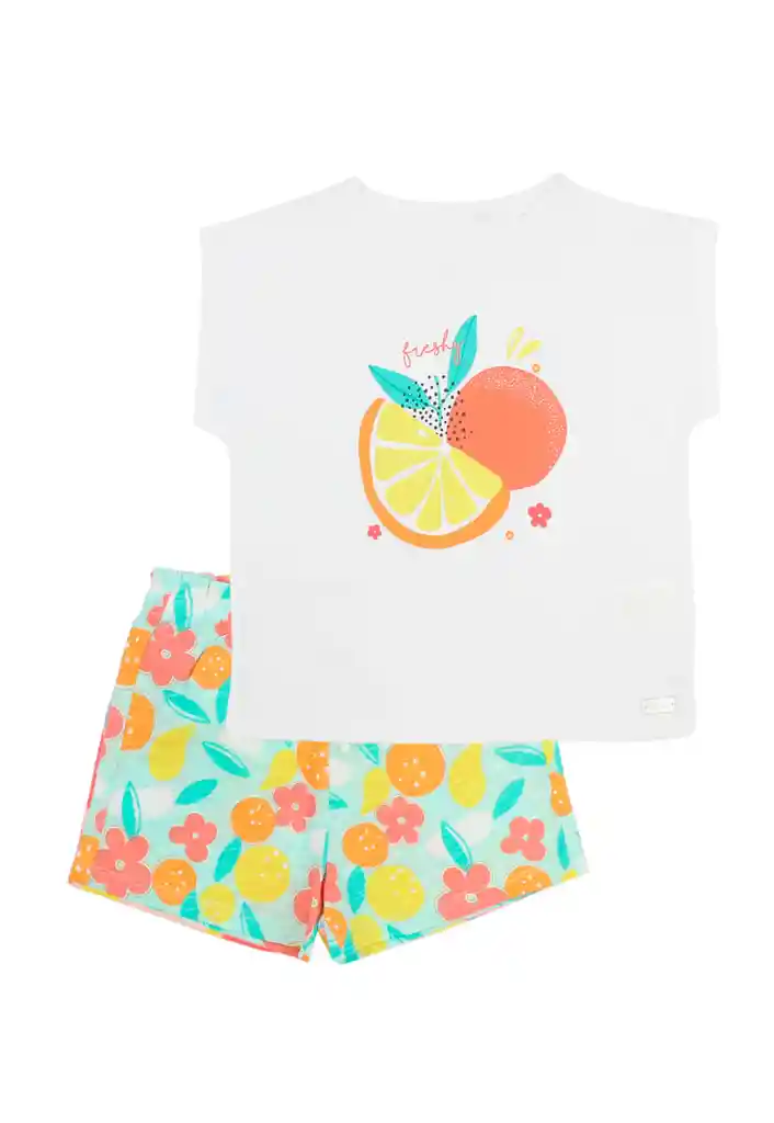 Conjunto Kids Niña Energy 330 Blanco 6 Años