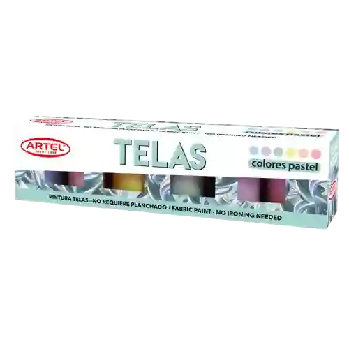 Pintura Para Tela Color Pastel 6 Colores 15ml	