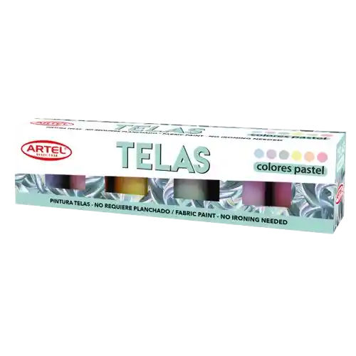 Pintura Para Tela Color Pastel 6 Colores 15ml	