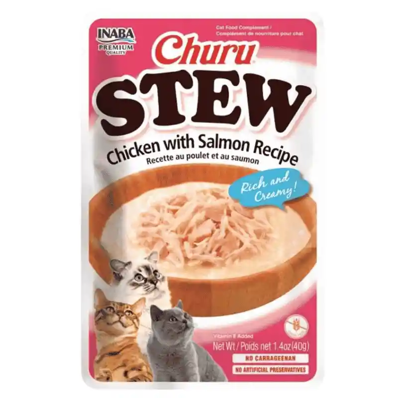 Inaba Churu Stew Con Pollo Y Salmon Para Gatos 40g