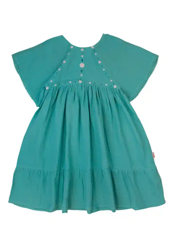 Vestido Junior Niña Textura Free 419 Menta 12 Años