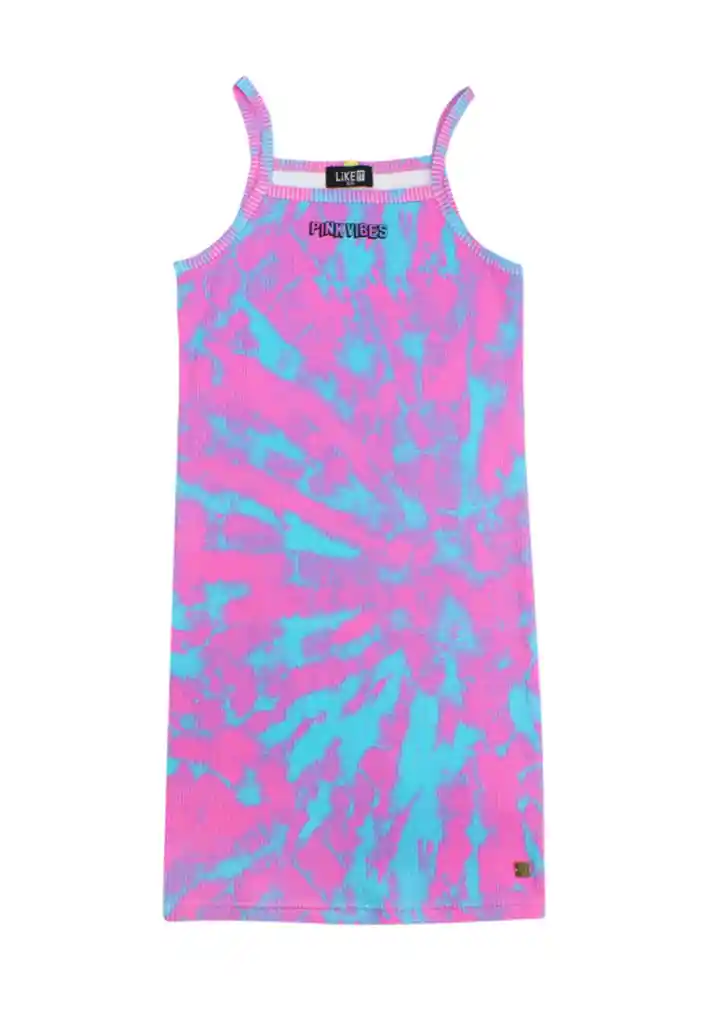 Vestido Teens Niña Tie Dye Sunset 557 Rosado 16/l