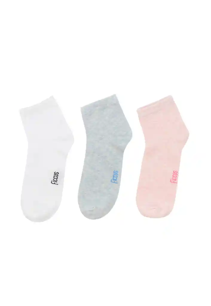 Pack Triple Calcetines Tobillero Kids Niña 641 Pack 3 Colores 34/36