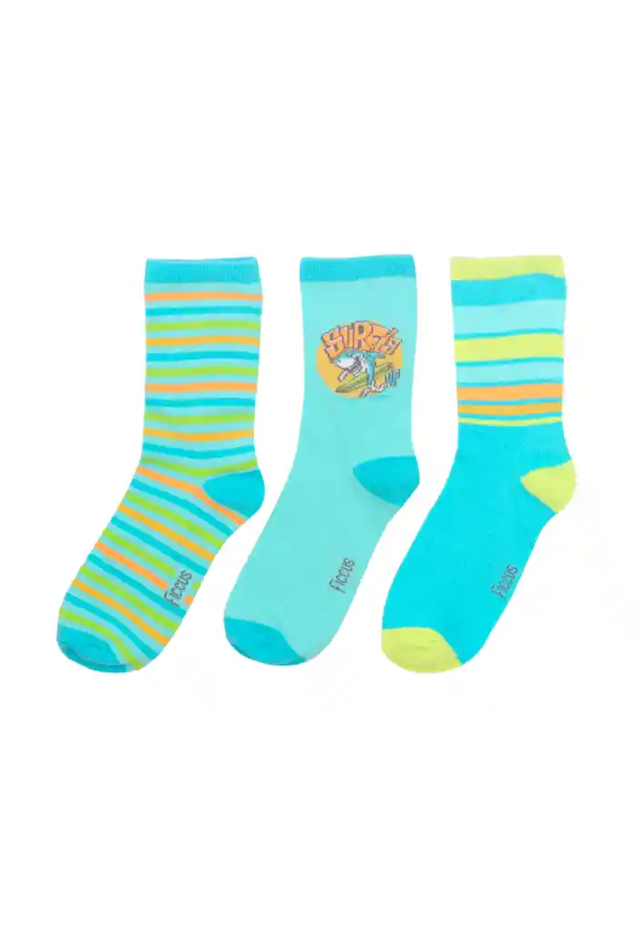 Pack Triple Calcetines Kids Niño 624 Pack 3 Colores 34/36