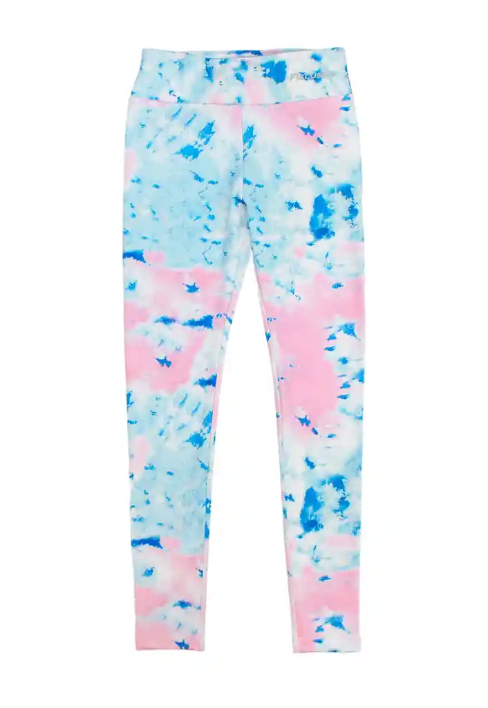 Leggins Niña Tie Dye Ficcusgo 578 Celeste 16 Años