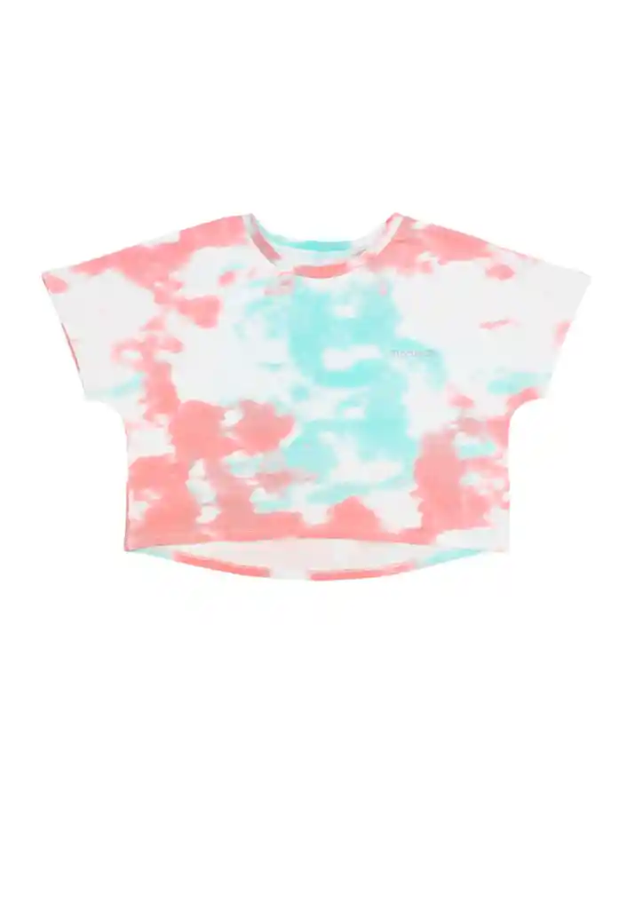 Polera Niña Tie Dye Ficcusgo 571 Coral 14 Años