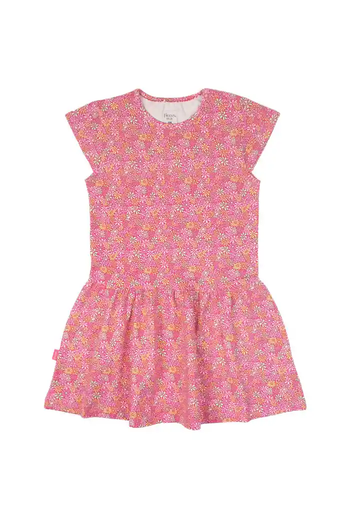 Vestido Kids Niña Estampado Day To Day 753 Rosado 6 Años