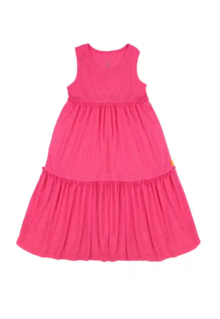 Vestido Kids Niña Borlas Day To Day 752 Fucsia 6 Años