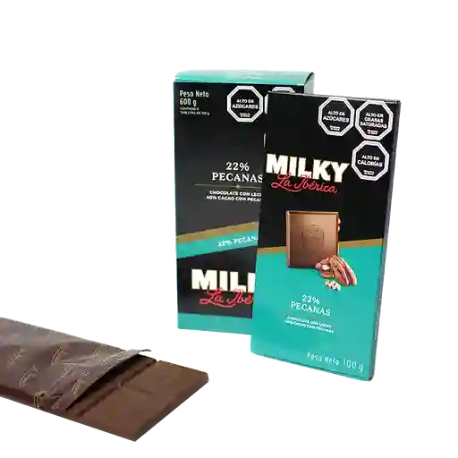 Tabl. Milky Pecanas X 100 Gr X 6 Piezas