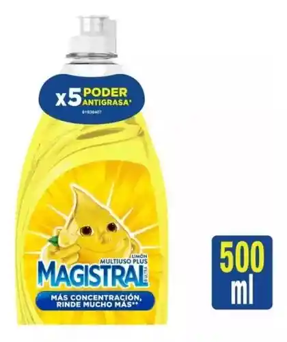 Detergente Magistral Ultra Limón En Botella 500 Cc.