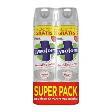 Pack Desinfectante De Ambientes Y Elimina Olores Lysoform Original En Aerosol 2 X 420ml.