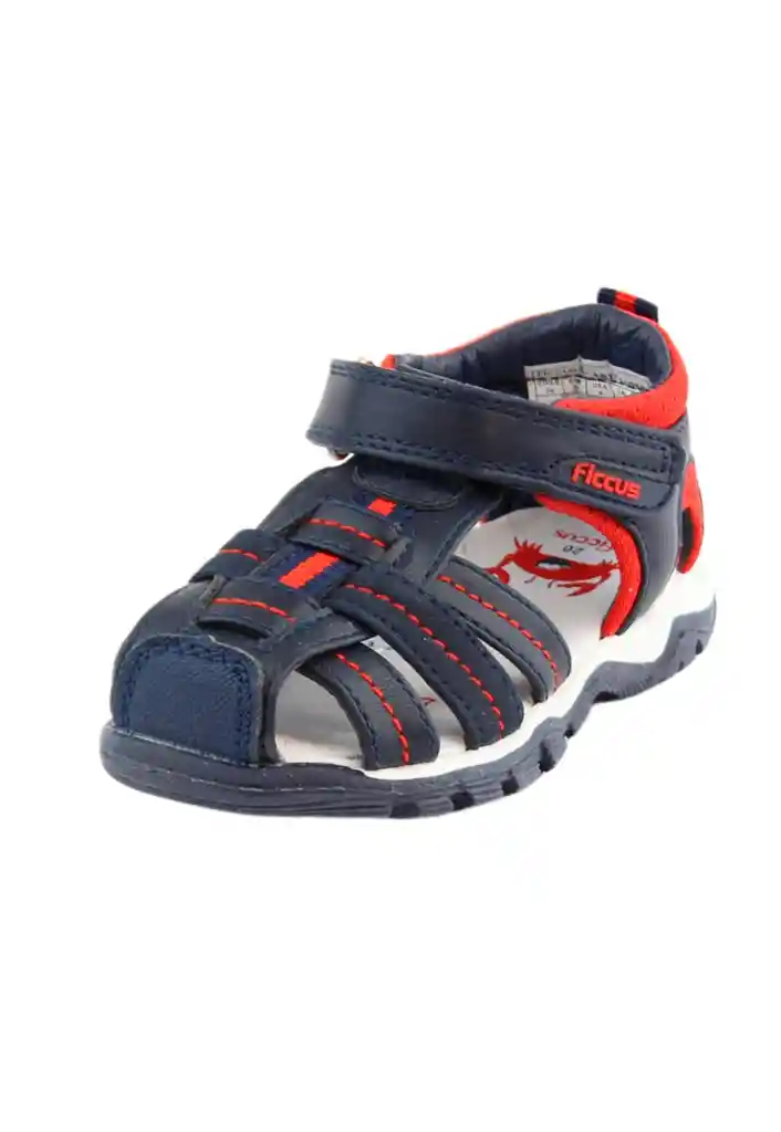 Sandalia Casual Velcro Principiante Niño 842 Azul 23