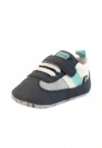 Zapatilla Urbana Velcro Elástico Newborn Niño 819 Azul 18