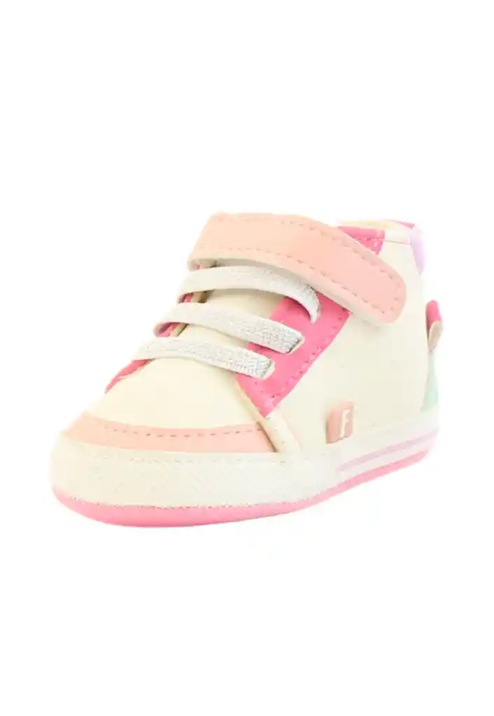 Zapatilla Velcro Elástico Newborn Niña 802 Rosado 18