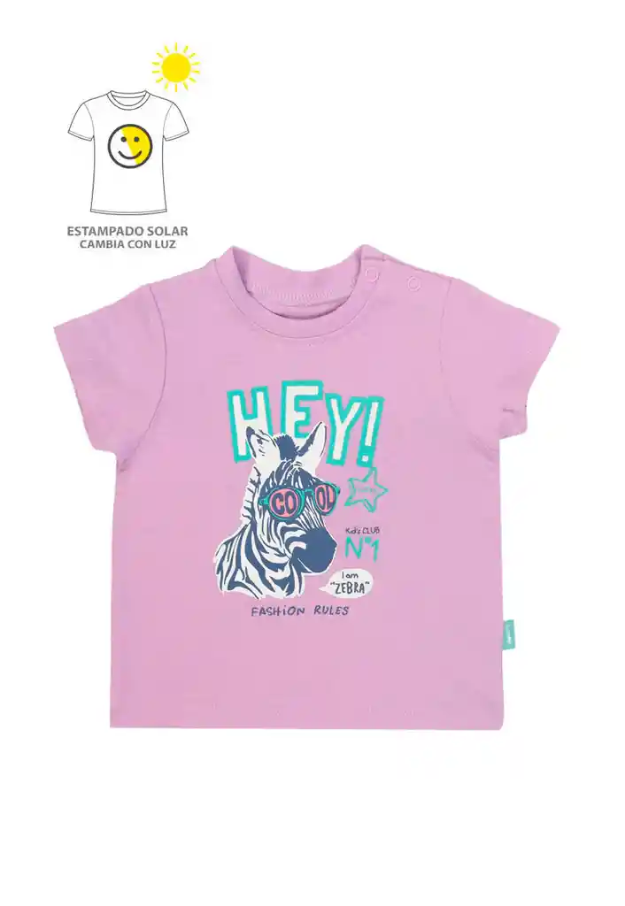 Polera Bebé Niña Estampado Solar 791 Lila Claro 3 A 6 Meses