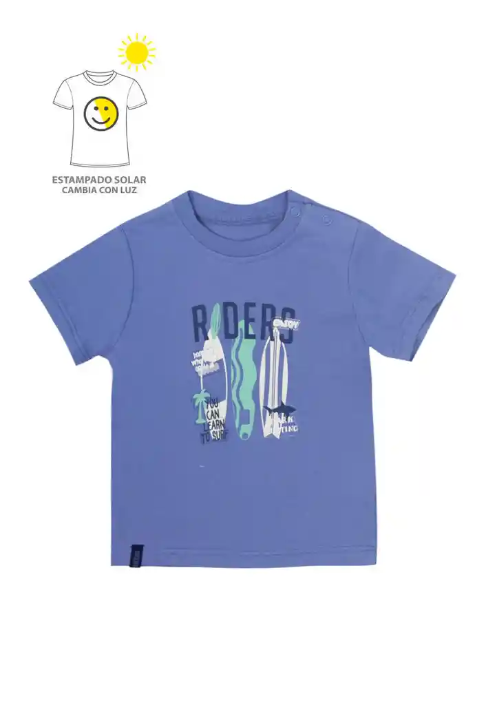 Polera Bebé Niño Estampado Solar 790 Morado 6 A 12 Meses