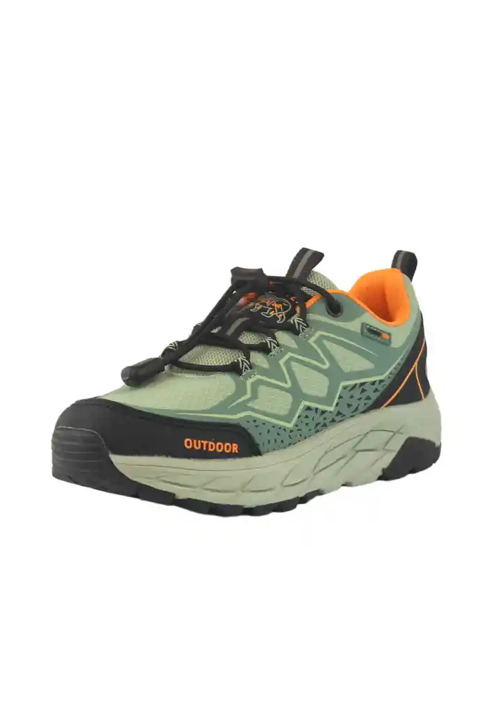 Zapatilla Outdoor Ficcustex   Elástico  Junior Niño 933 Verde 36