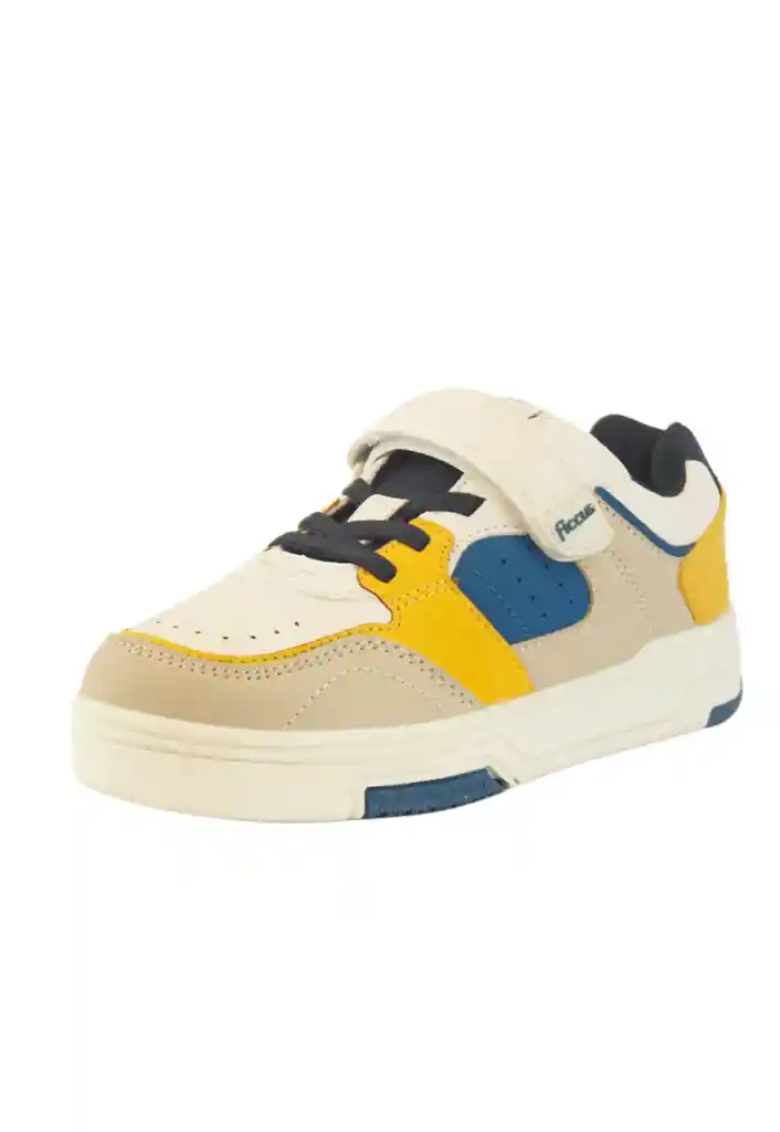 Zapatilla Urbana Velcro Elástico Junior Niño 931 Beige 34