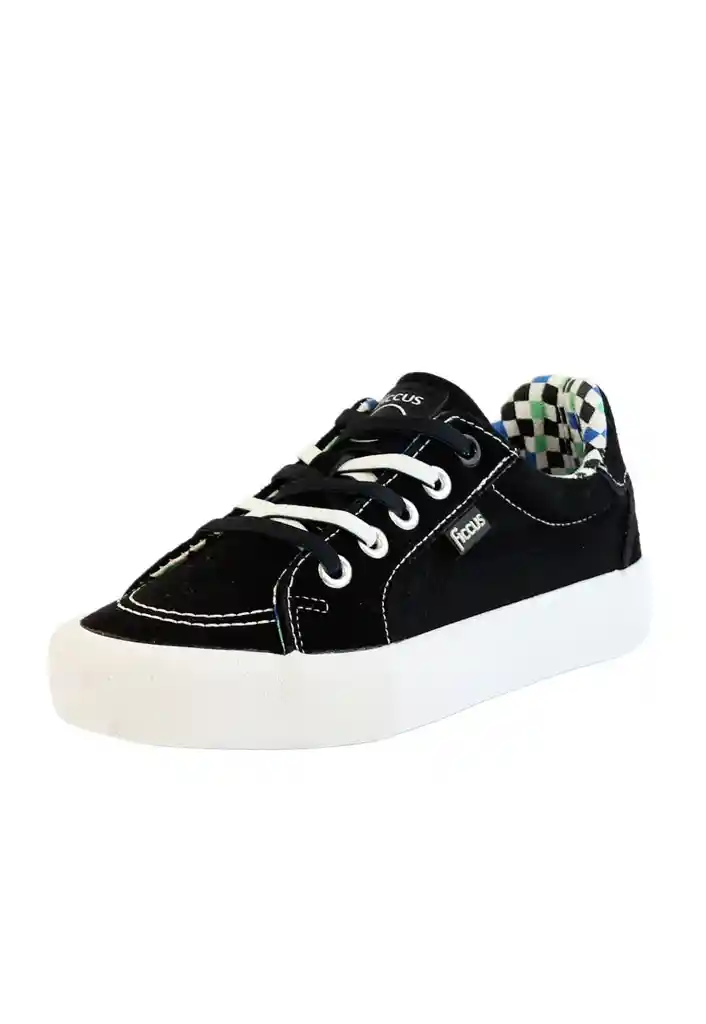 Zapatilla Urbana Velcro Elástico Junior Niño 930 Negro 36