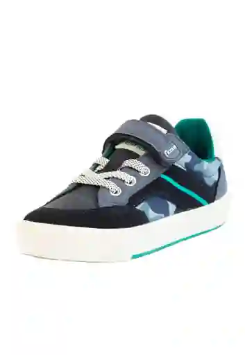 Zapatilla Urbana Caña Velcro Elástico Junior Niño 927 Denim 33