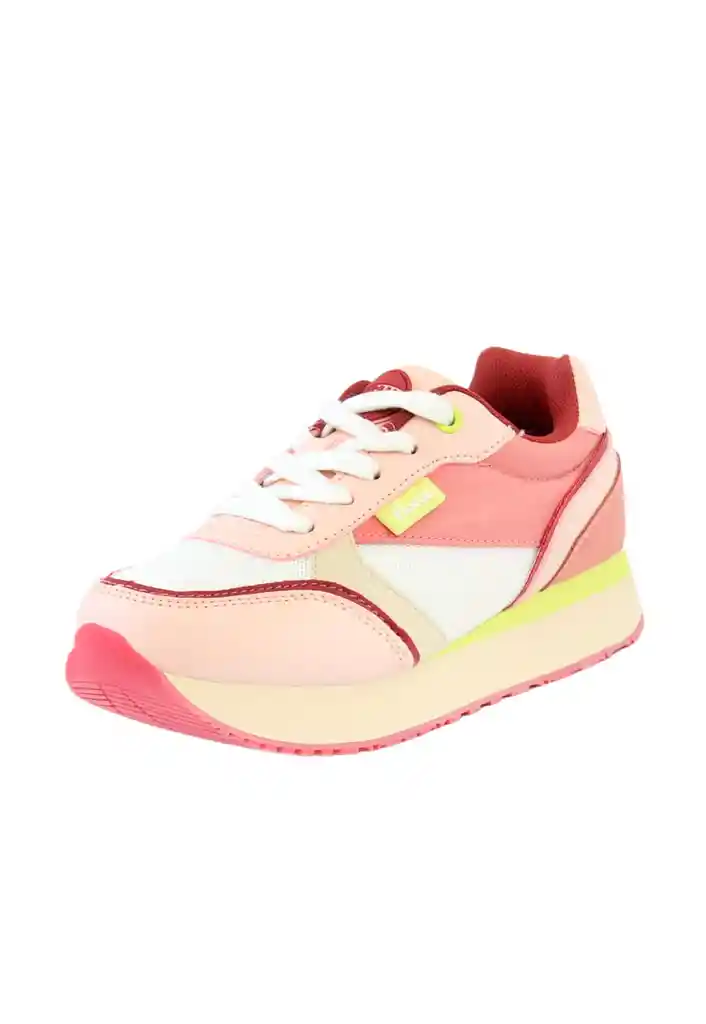 Zapatilla Sport Velcro Elástico Junior Niña 921 Coral 36