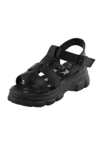 Sandalia Casual Velcro Junior Niña 903 Negro 35