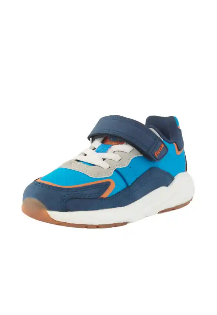 Zapatilla Sport Velcro Elástico Kids Niño 897 Azul 27