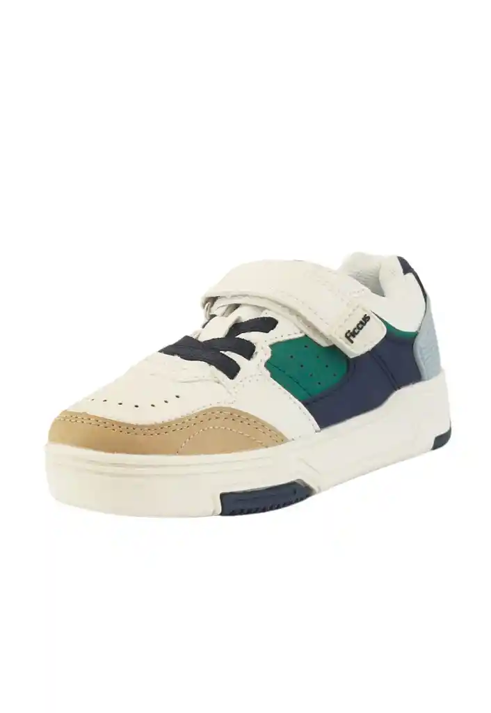 Zapatilla Urbana Velcro Elástico Kids Niño 891 Azul 27