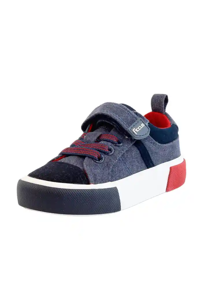 Zapatilla Urbana Caña Velcro Elástico Kids Niño 886 Azul 28