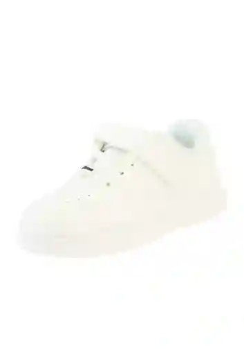 Zapatilla Sport Velcro Elástico Kids Unisex Blanca 877 Blanco 24