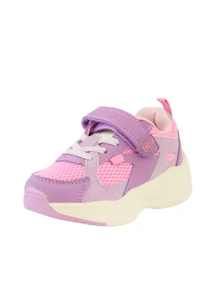 Zapatilla Sport Velcro Elástico Kids Niña 876 Lila 28