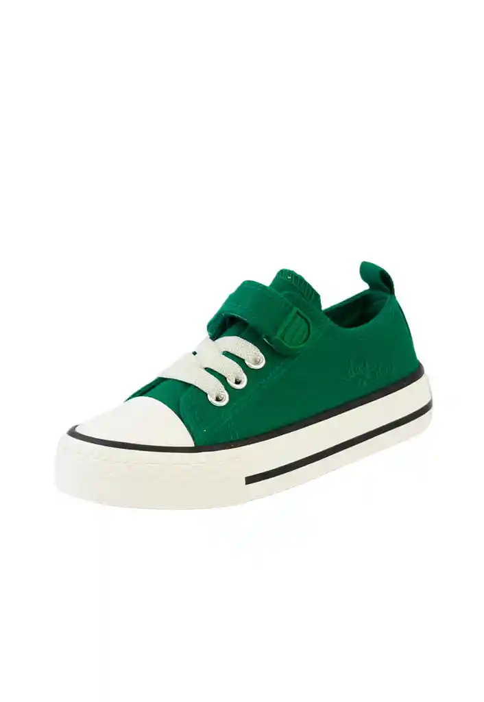 Zapatilla Urbana Day To Day Velcro Elástico Niño 960 Verde 36