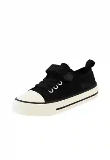 Zapatilla Urbana Day To Day Velcro Elástico Niño 960 Negro 35