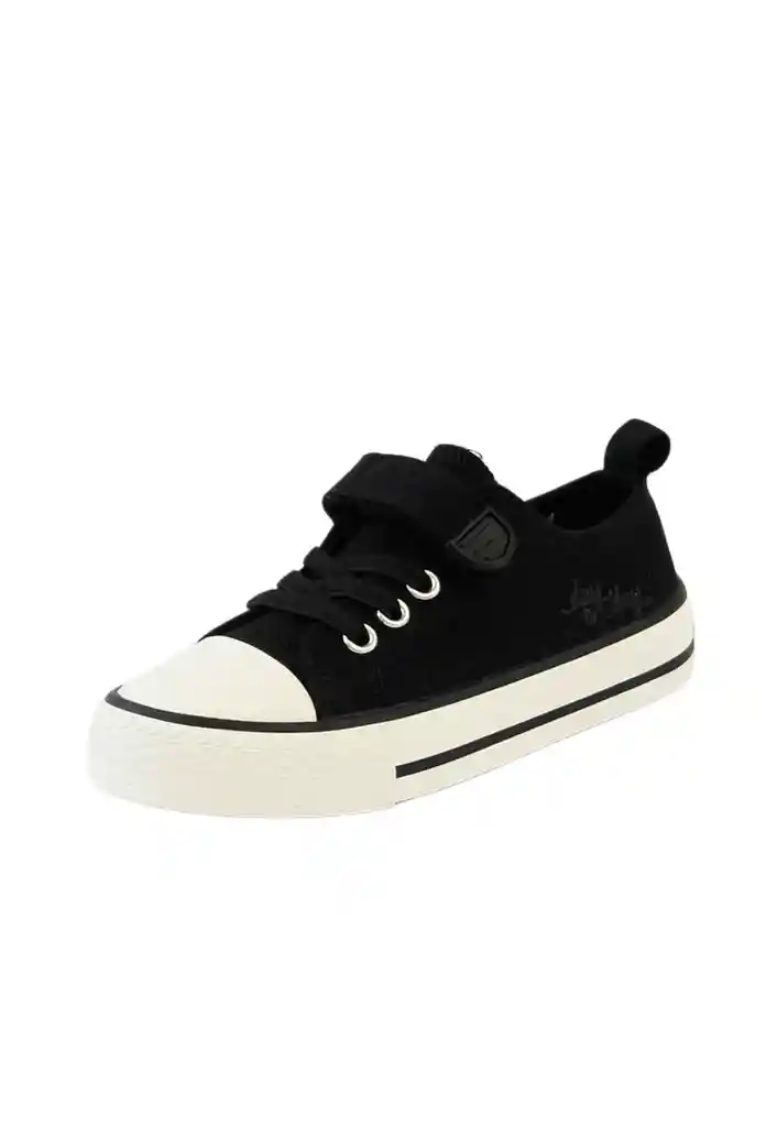 Zapatilla Urbana Day To Day Velcro Elástico Niño 960 Negro 27