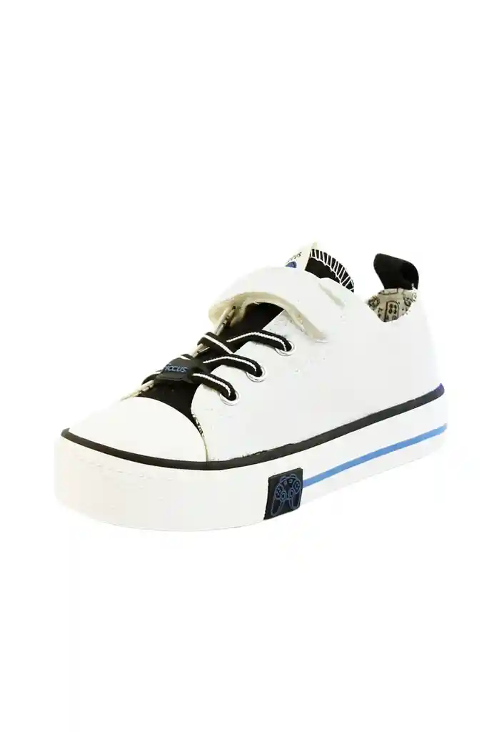 Zapatilla Solar Velcro Elástico Junior Niño 955 Blanco 36