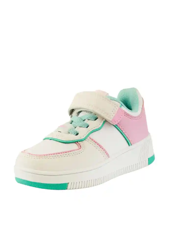 Zapatilla Solar Velcro Elástico Kids Niña 948 Blanco 28