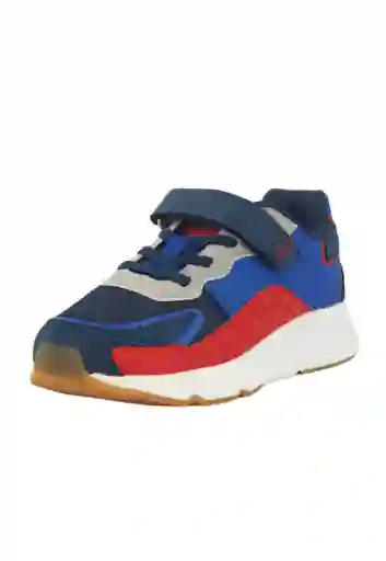 Zapatilla Sport Velcro Elástico Junior Niño 938 Azul 36